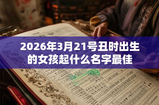 2026年3月21号丑时出生的女孩起什么名字最佳