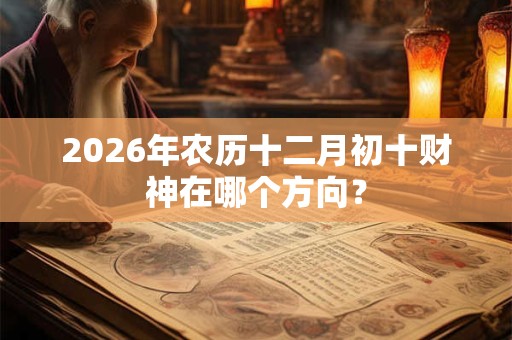 2026年农历十二月初十财神在哪个方向？