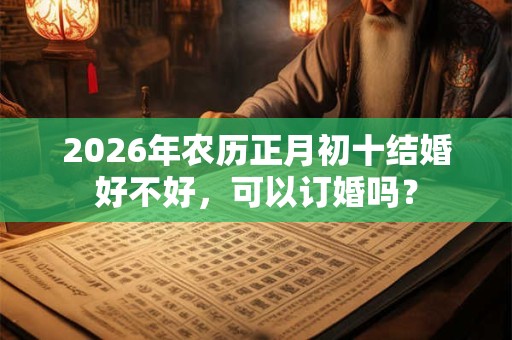 2026年农历正月初十结婚好不好,可以订婚吗? 2026年农历正月初十结婚好不好,可以订婚吗?