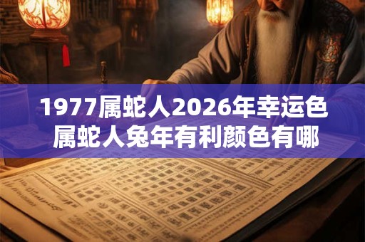 1977属蛇人2026年幸运色 属蛇人兔年有利颜色有哪些