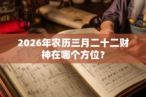 2026年农历三月二十二财神在哪个方位? 2026年农历三月二十二财神在哪个方位?