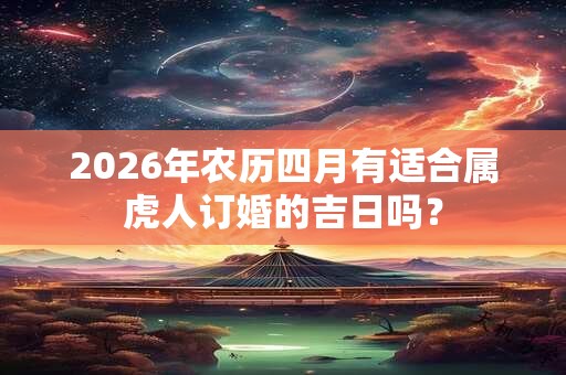 2026年农历四月有适合属虎人订婚的吉日吗？