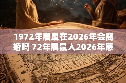 1972年属鼠在2026年会离婚吗 72年属鼠人2026年感情运势表现 1972年属鼠在2026年会离婚吗 72年属鼠人2026年感情运势表现