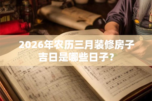 2026年农历三月装修房子吉日是哪些日子? 2026年农历三月装修房子吉日是哪些日子?