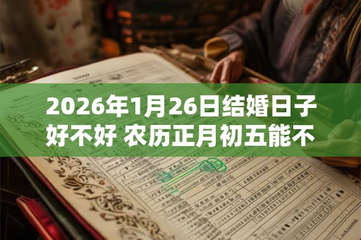 2026年1月26日结婚日子好不好 农历正月初五能不能办酒席 2026年1月26日结婚日子好不好 农历正月初五能不能办酒席