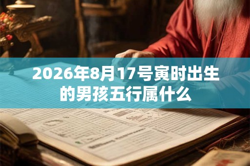 2026年8月17号寅时出生的男孩五行属什么 2026年8月17号寅时出生的男孩五行属什么