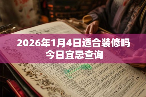 2026年1月4日适合装修吗 今日宜忌查询 2026年1月4日适合装修吗 今日宜忌查询