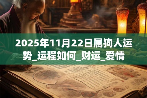 2025年11月22日属狗人运势_运程如何_财运_爱情
