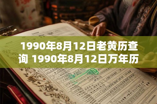 1990年8月12日老黄历查询 1990年8月12日万年历黄道吉日 1990年8月12日老黄历查询 1990年8月12日万年历黄道吉日