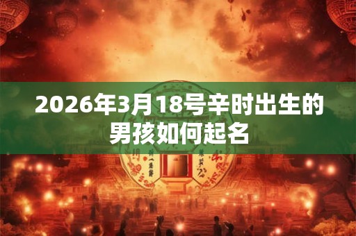 2026年3月18号辛时出生的男孩如何起名