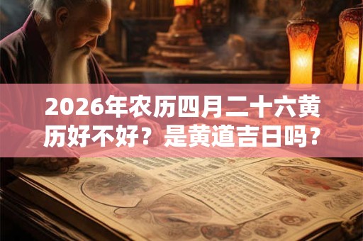 2026年农历四月二十六黄历好不好？是黄道吉日吗？
