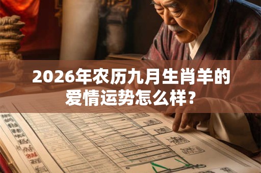 2026年农历九月生肖羊的爱情运势怎么样？
