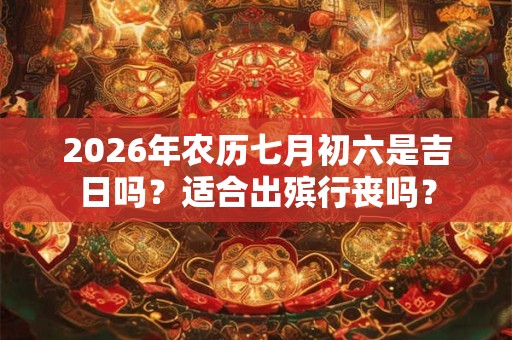2026年农历七月初六是吉日吗?适合出殡行丧吗? 2026年农历七月初六是吉日吗?适合出殡行丧吗?