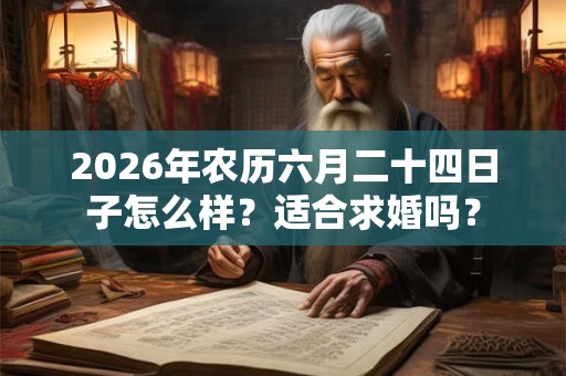 2026年农历六月二十四日子怎么样？适合求婚吗？