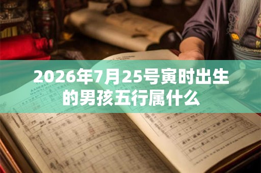2026年7月25号寅时出生的男孩五行属什么 2026年7月25号寅时出生的男孩五行属什么