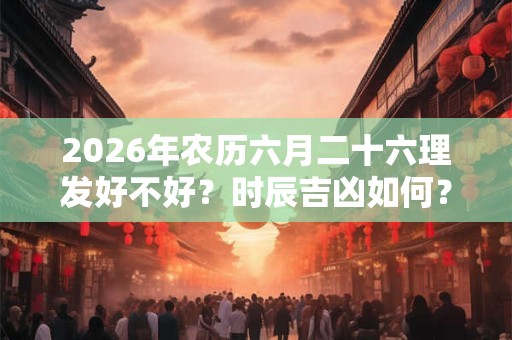 2026年农历六月二十六理发好不好?时辰吉凶如何? 2026年农历六月二十六理发好不好?时辰吉凶如何?