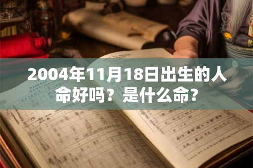2004年11月18日出生的人命好吗？是什么命？
