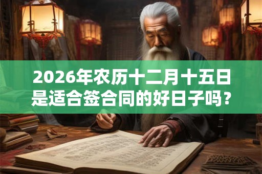 2026年农历十二月十五日是适合签合同的好日子吗？