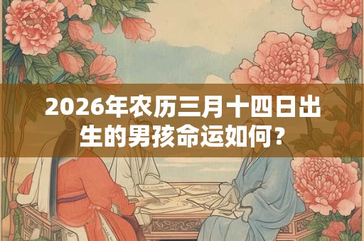 2026年农历三月十四日出生的男孩命运如何？