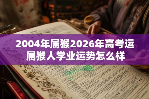 2004年属猴2026年高考运 属猴人学业运势怎么样