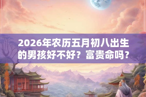 2026年农历五月初八出生的男孩好不好?富贵命吗? 2026年农历五月初八出生的男孩好不好?富贵命吗?