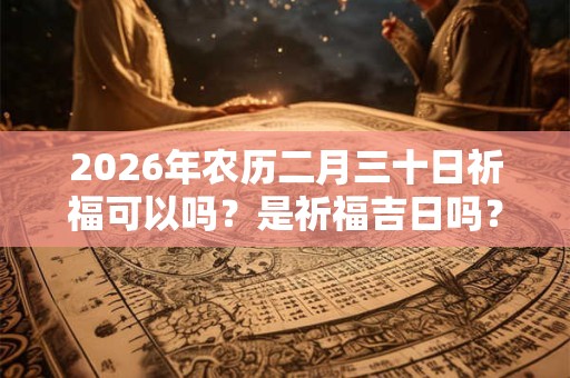 2026年农历二月三十日祈福可以吗?是祈福吉日吗? 2026年农历二月三十日祈福可以吗?是祈福吉日吗?