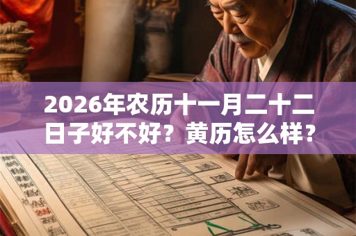 2026年农历十一月二十二日子好不好?黄历怎么样? 2026年农历十一月二十二日子好不好?黄历怎么样?