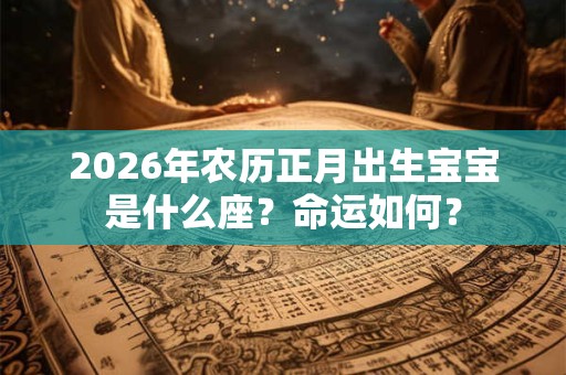 2026年农历正月出生宝宝是什么座？命运如何？