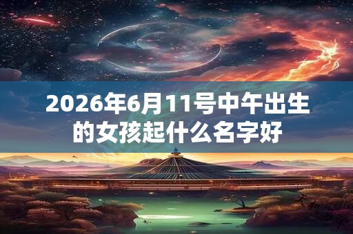 2026年6月11号中午出生的女孩起什么名字好 2026年6月11号中午出生的女孩起什么名字好