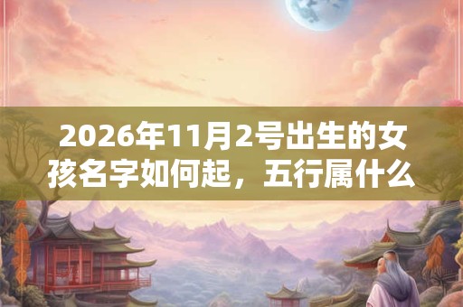 2026年11月2号出生的女孩名字如何起,五行属什么 2026年11月2号出生的女孩名字如何起,五行属什么