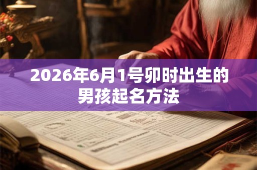 2026年6月1号卯时出生的男孩起名方法 2026年6月1号卯时出生的男孩起名方法