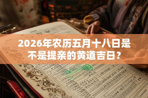 2026年农历五月十八日是不是提亲的黄道吉日？