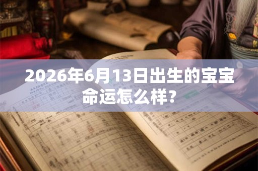 2026年6月13日出生的宝宝命运怎么样? 2026年6月13日出生的宝宝命运怎么样?