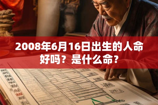 2008年6月16日出生的人命好吗?是什么命? 2008年6月16日出生的人命好吗?是什么命?