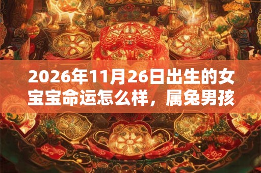 2026年11月26日出生的女宝宝命运怎么样，属兔男孩八字五行命运