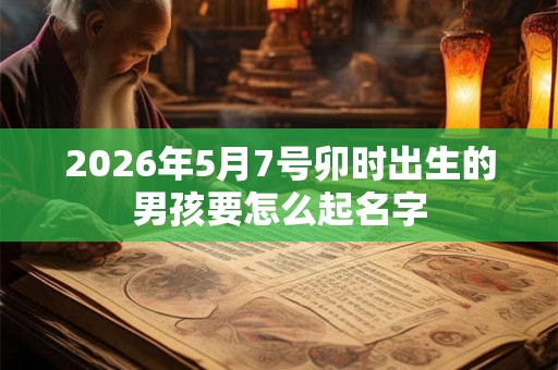 2026年5月7号卯时出生的男孩要怎么起名字