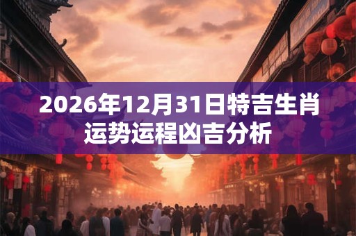 2026年12月31日特吉生肖运势运程凶吉分析