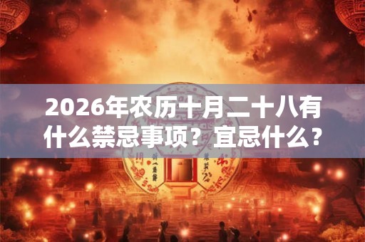 2026年农历十月二十八有什么禁忌事项?宜忌什么? 2026年农历十月二十八有什么禁忌事项?宜忌什么?
