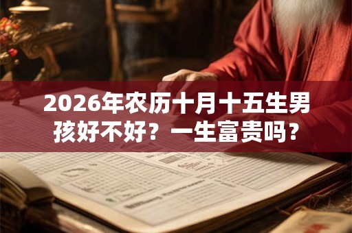 2026年农历十月十五生男孩好不好?一生富贵吗? 2026年农历十月十五生男孩好不好?一生富贵吗?
