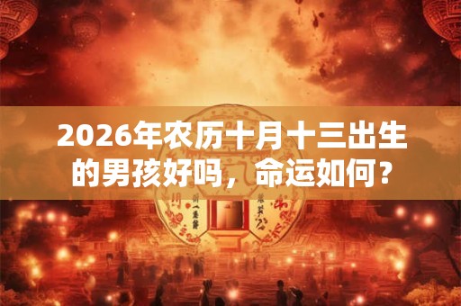 2026年农历十月十三出生的男孩好吗,命运如何? 2026年农历十月十三出生的男孩好吗,命运如何?