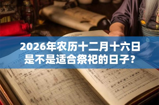 2026年农历十二月十六日是不是适合祭祀的日子? 2026年农历十二月十六日是不是适合祭祀的日子?
