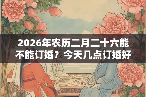 2026年农历二月二十六能不能订婚？今天几点订婚好？