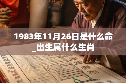 1983年11月26日是什么命_出生属什么生肖 1983年11月26日是什么命_出生属什么生肖
