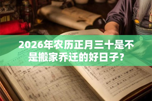 2026年农历正月三十是不是搬家乔迁的好日子? 2026年农历正月三十是不是搬家乔迁的好日子?