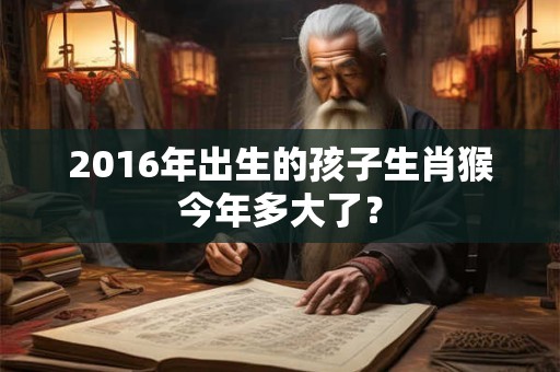 2016年出生的孩子生肖猴今年多大了？