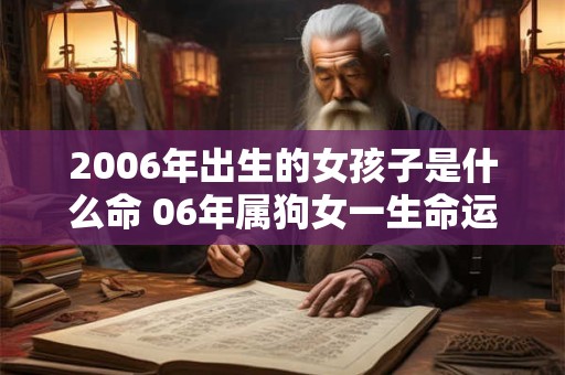 2006年出生的女孩子是什么命 06年属狗女一生命运解析