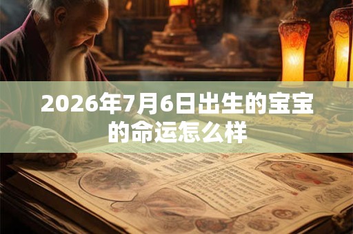 2026年7月6日出生的宝宝的命运怎么样 2026年7月6日出生的宝宝的命运怎么样