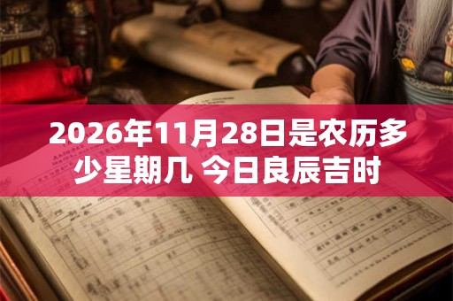 2026年11月28日是农历多少星期几 今日良辰吉时 2026年11月28日是农历多少星期几 今日良辰吉时