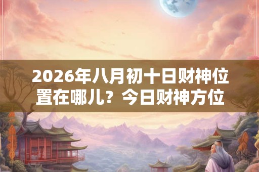 2026年八月初十日财神位置在哪儿?今日财神方位 2026年八月初十日财神位置在哪儿?今日财神方位