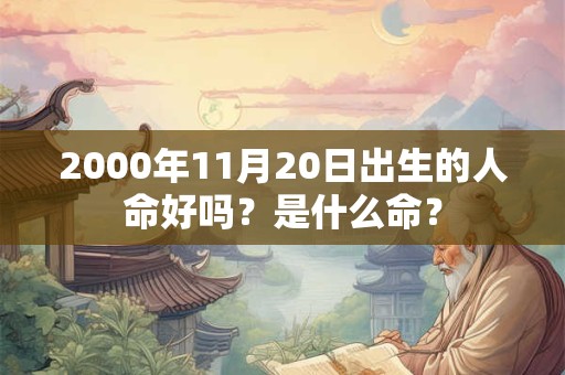 2000年11月20日出生的人命好吗?是什么命? 2000年11月20日出生的人命好吗?是什么命?